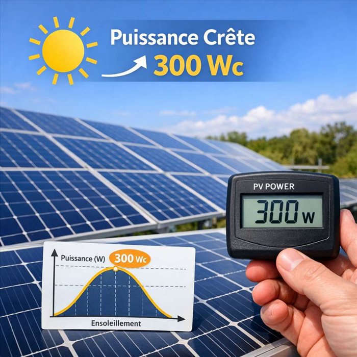 Puissance crête panneau solaire : définition et calcul