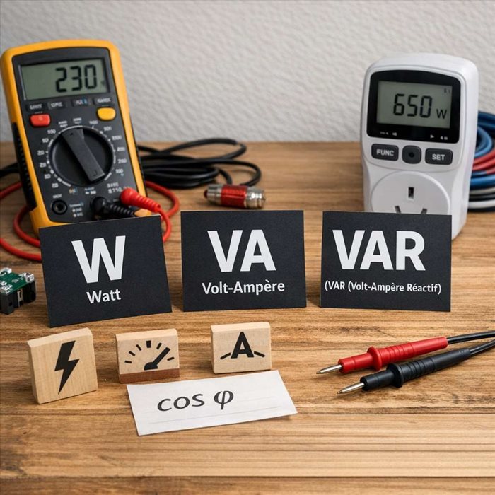 Watt, voltampère et var : quelle différence ?